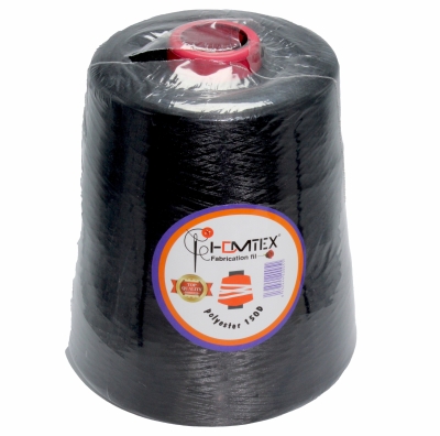 Fil polyester 1kg noir